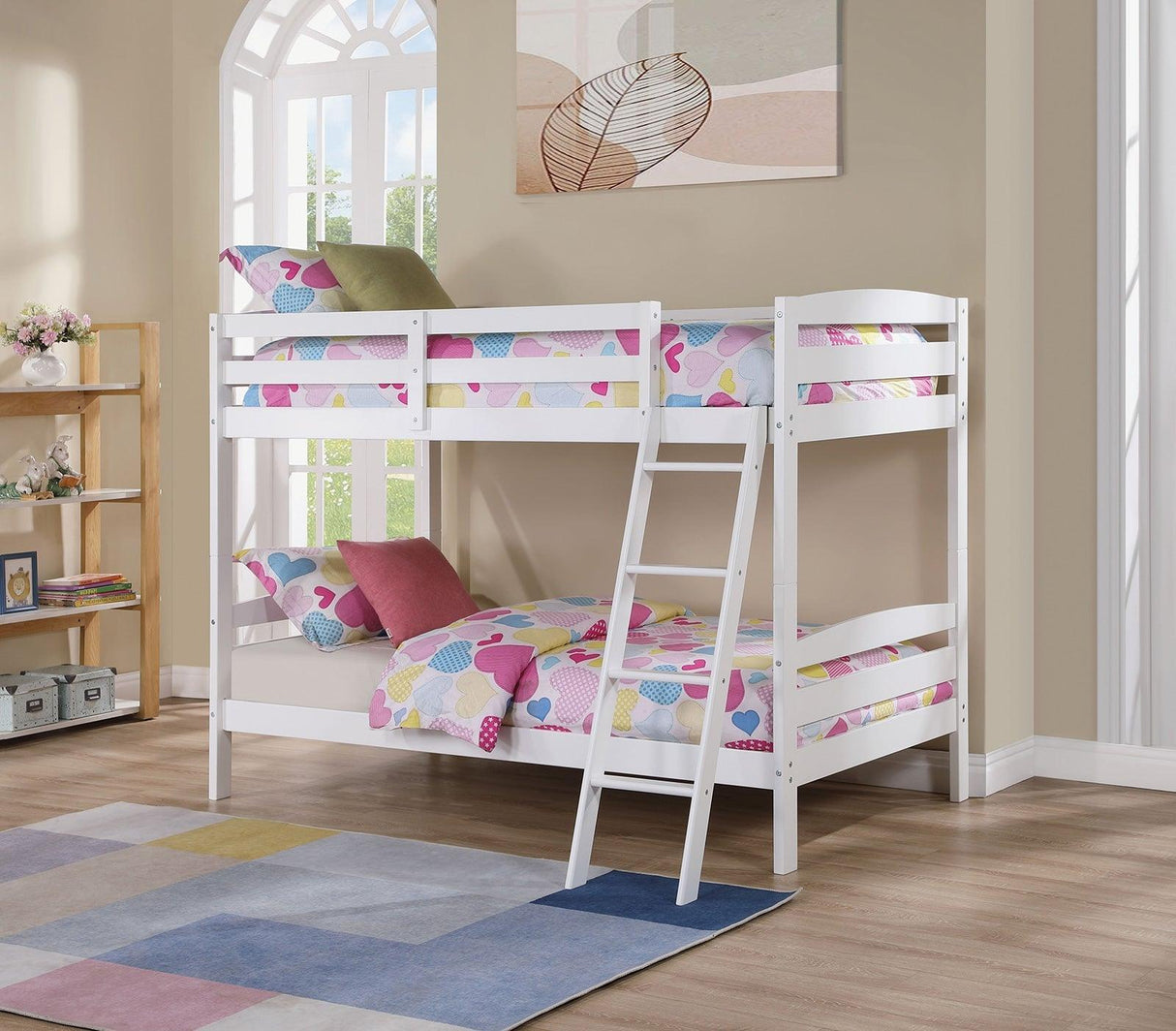 Candice White Twin/Twin Bunk Bed by Furniture of America at Eve Furniture
