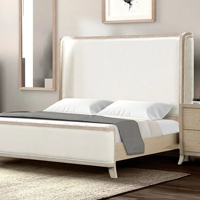 Candra Natural Oak 4-Piece Queen Bedroom Set by Furniture of America at Eve Furniture