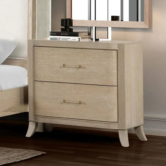Candra Natural Oak 4-Piece Queen Bedroom Set by Furniture of America at Eve Furniture