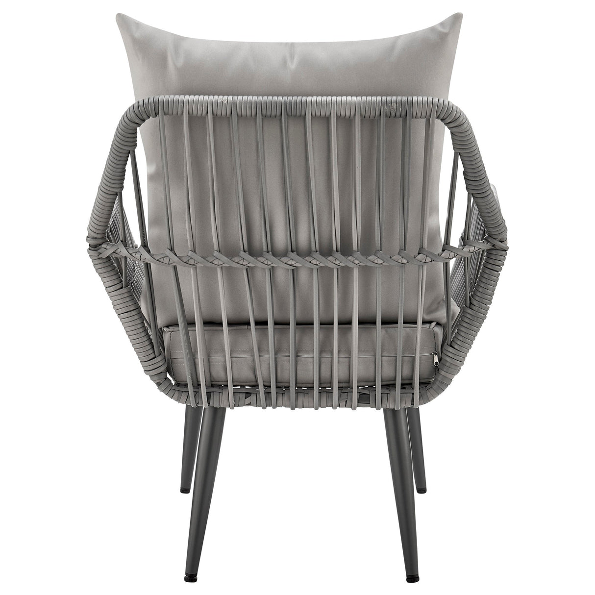 Cannes Patio 2-Person Seating Group with End Table with Grey Cushions by Manhattan Comfort at Eve Furniture