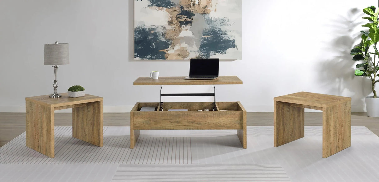 Canoga Mango 3-Piece Lift Top Cocktail Coffee Table Set by Coaster at Eve Furniture
