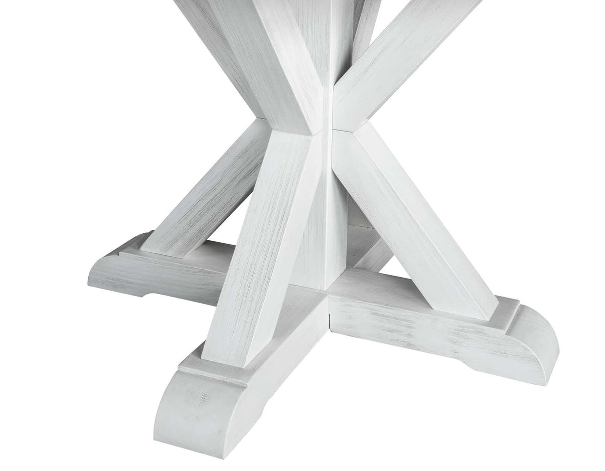 Canova 52-inch Round Gray Marble Top Dining Table by Steve Silver at Eve Furniture