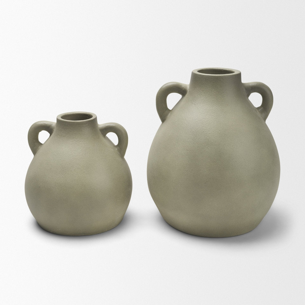 Cantara Small Sage Green Ceramic Milk Jug w/ Handles by Mercana at Eve Furniture