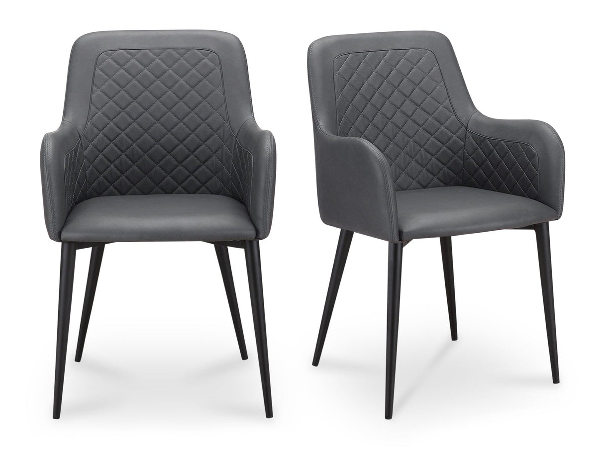 Cantata Slate Vegan Leather Dining Chair (Set of 2) by MOES at Eve Furniture