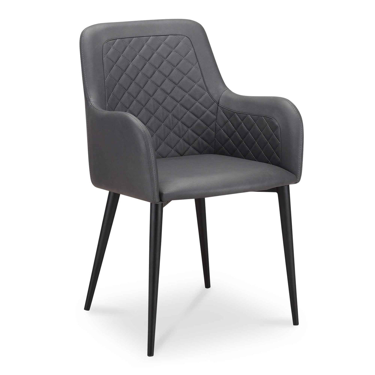Cantata Slate Vegan Leather Dining Chair (Set of 2) by Moe's Home at Eve Furniture