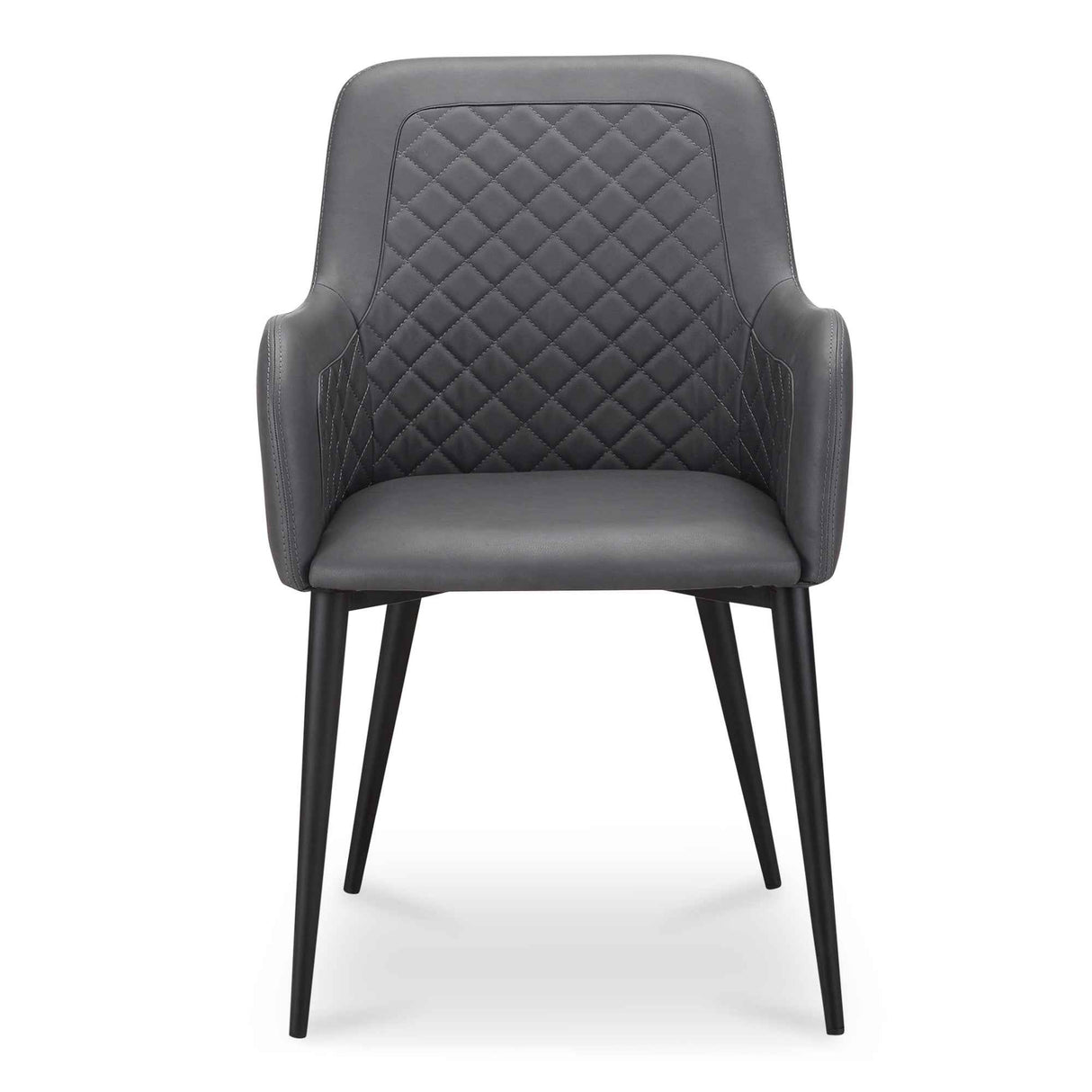 Cantata Slate Vegan Leather Dining Chair (Set of 2) by Moe's Home at Eve Furniture
