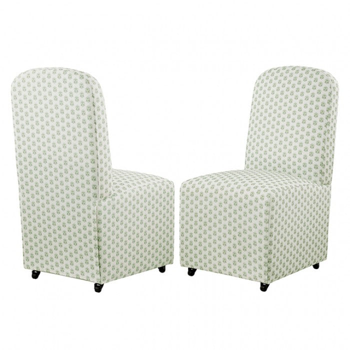 Canterbury Seaside Cabbage Rose Green/White Dining Chair by Furniture of America at Eve Furniture
