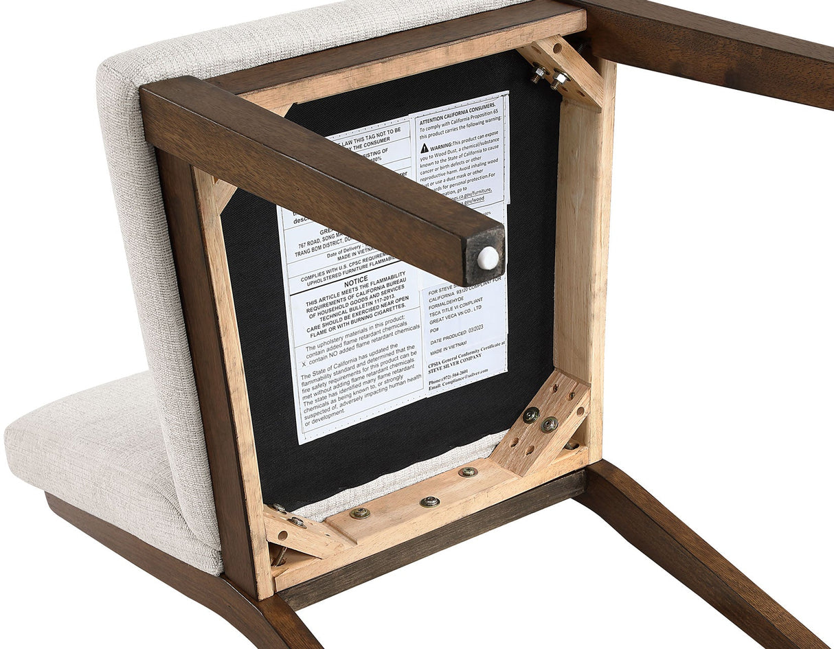 Canton Mocha Upholstered Dining Room Set by Steve Silver at Eve Furniture