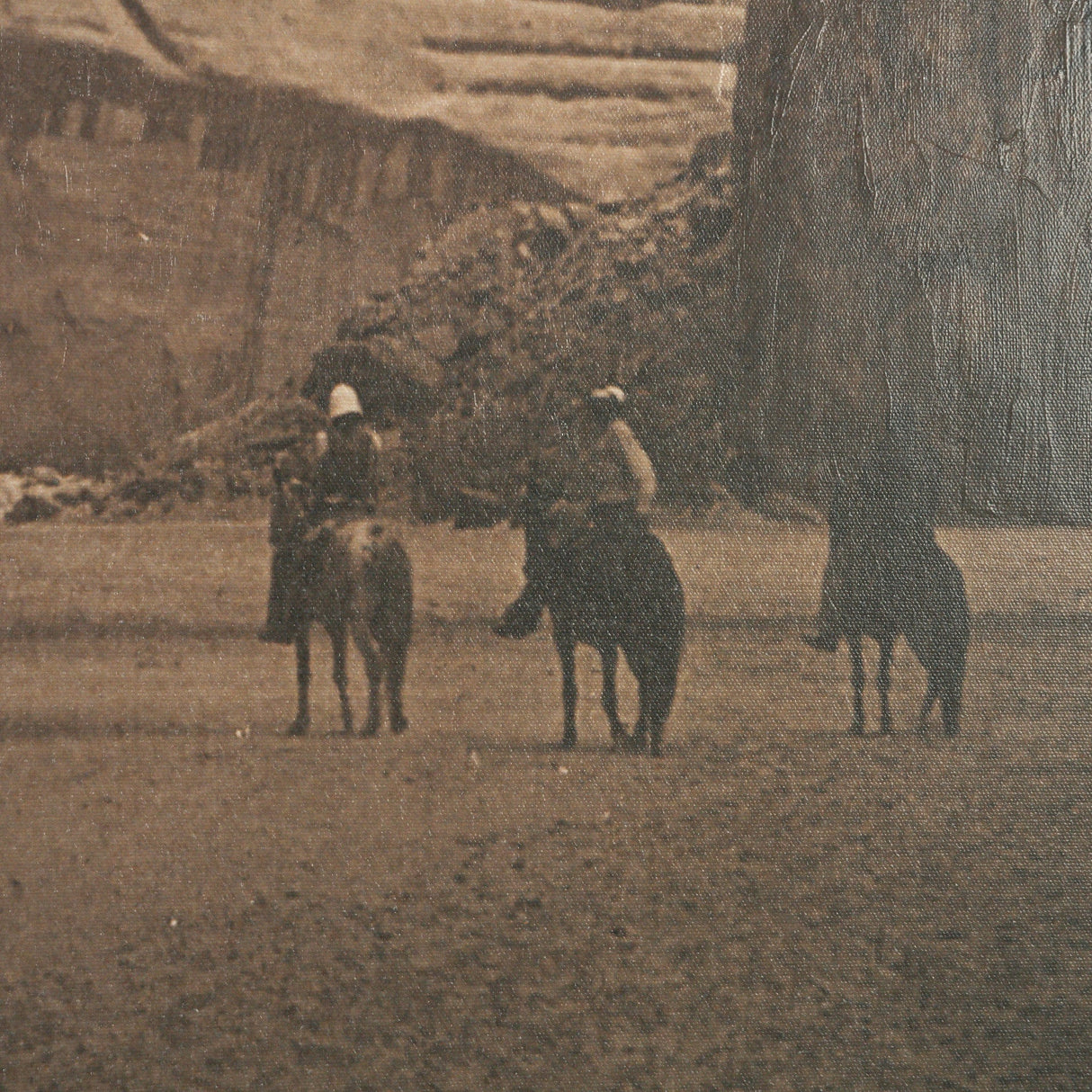 Canyon del Muerte, Navajo by Edward Sheriff Curtis a Hand Embellished Textured Framed Canvas by Mercana at Eve Furniture