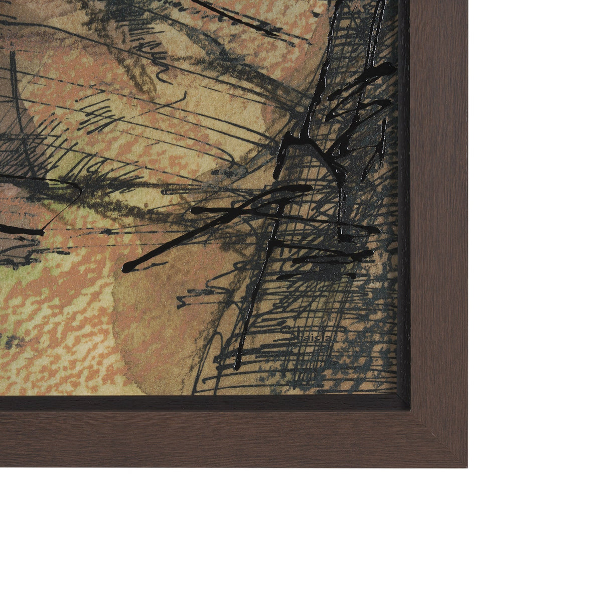 Canyon View by Mercana Studio a Hand Embellished Textured Framed Art Print Matted under Glass by Mercana at Eve Furniture
