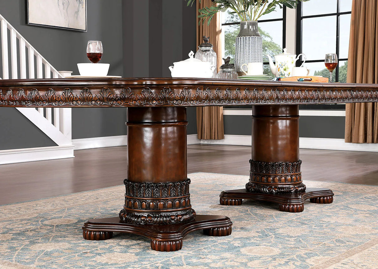 Canyonville Brown Cherry/Dark Brown 9 Pc. Dining Room Set by Furniture of America at Eve Furniture