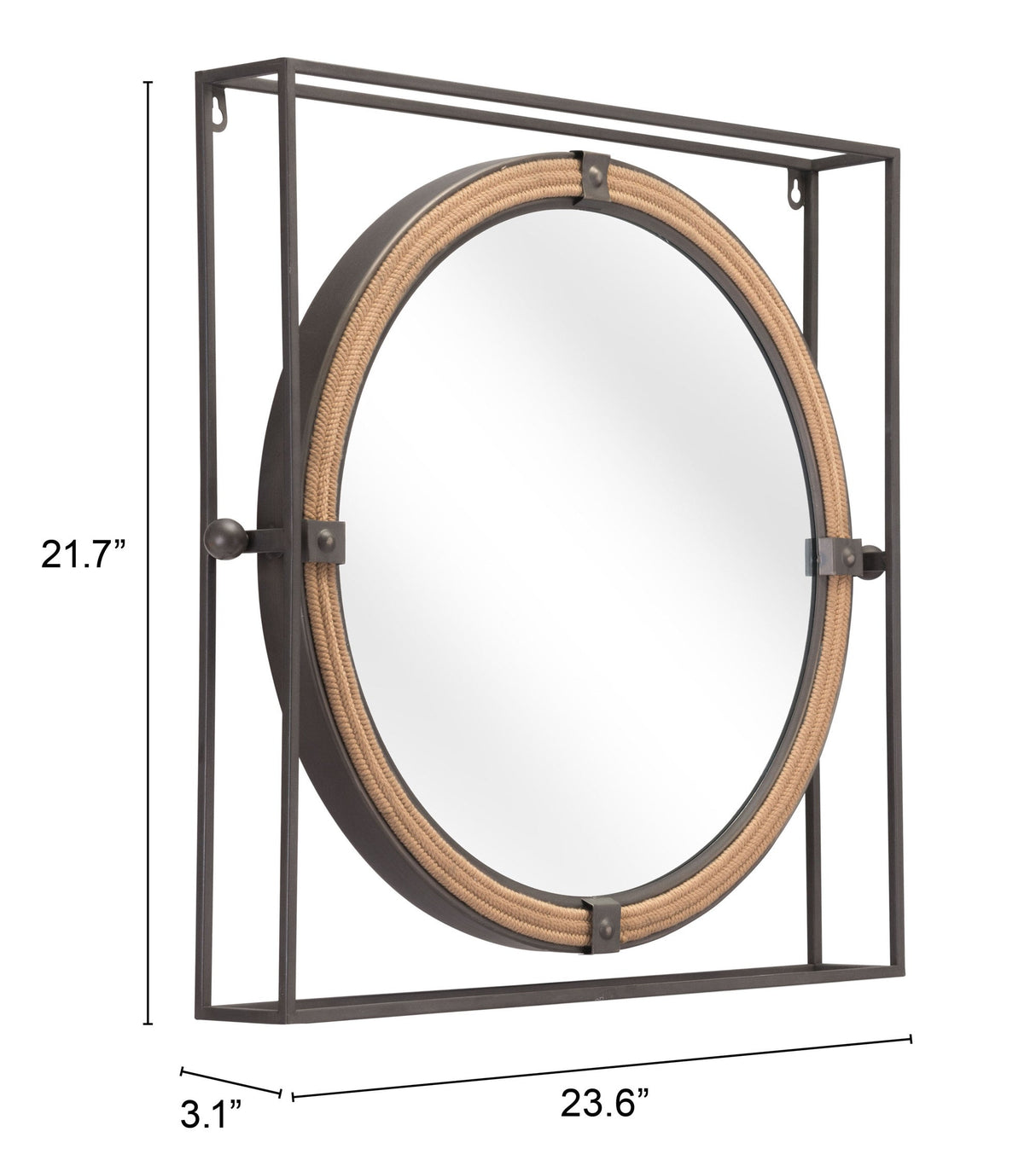 Capell Antique Gray Mirror by Zuomod at Eve Furniture