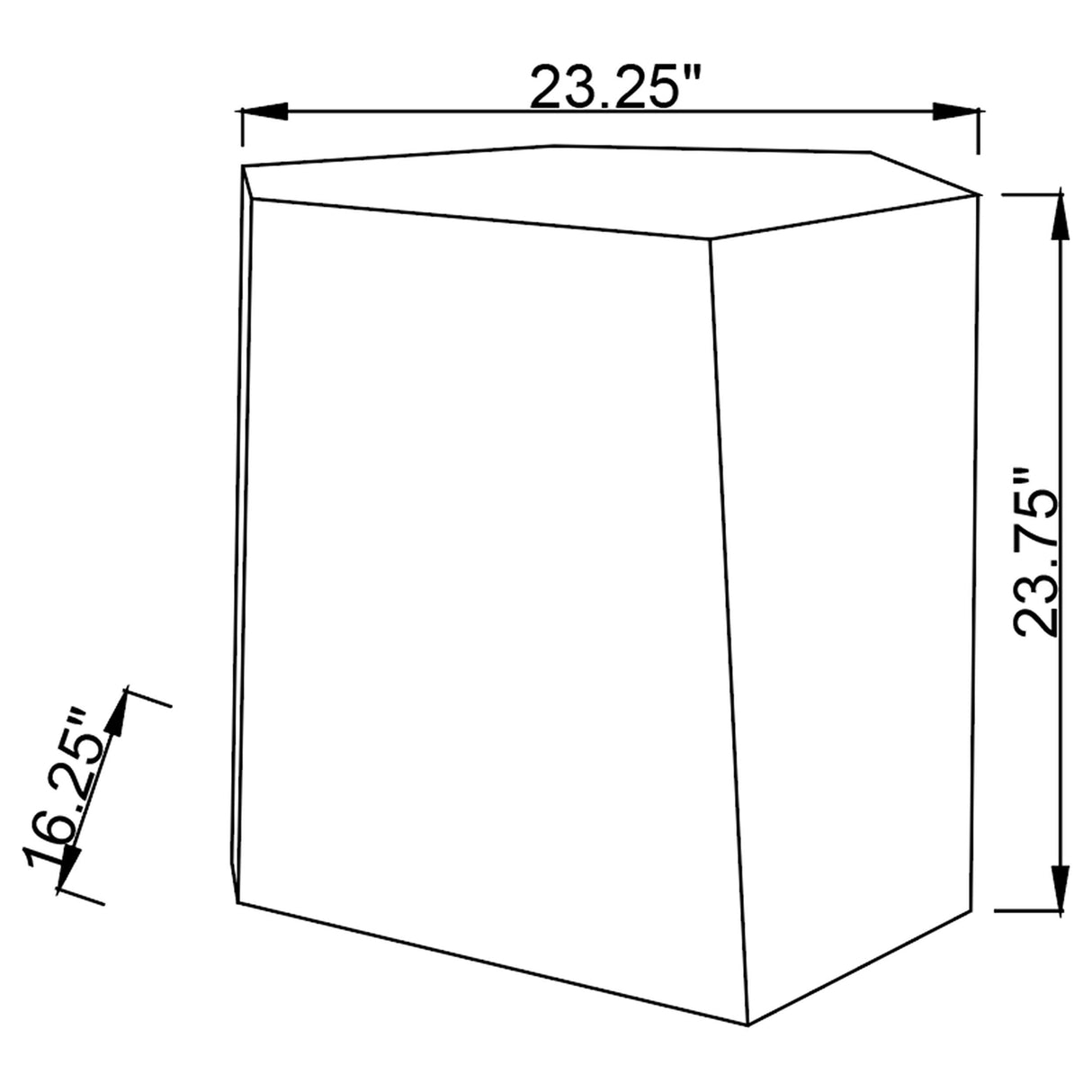 Capella Silver Mirrored Abstract Geometric End Table by Coaster at Eve Furniture