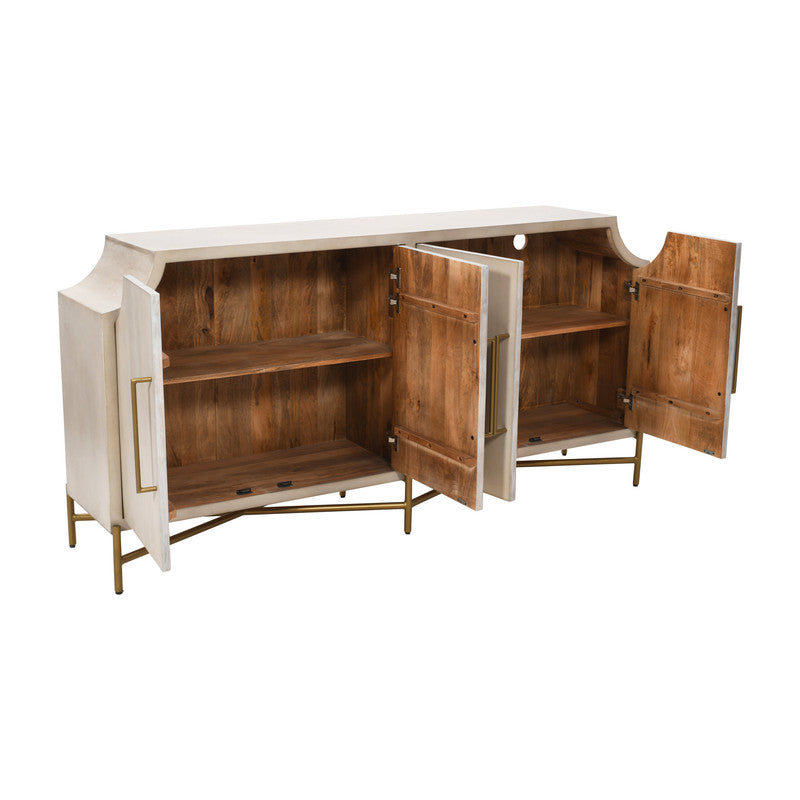 Capital Cream/Gold Four-Door Sideboard by Crestview at Eve Furniture