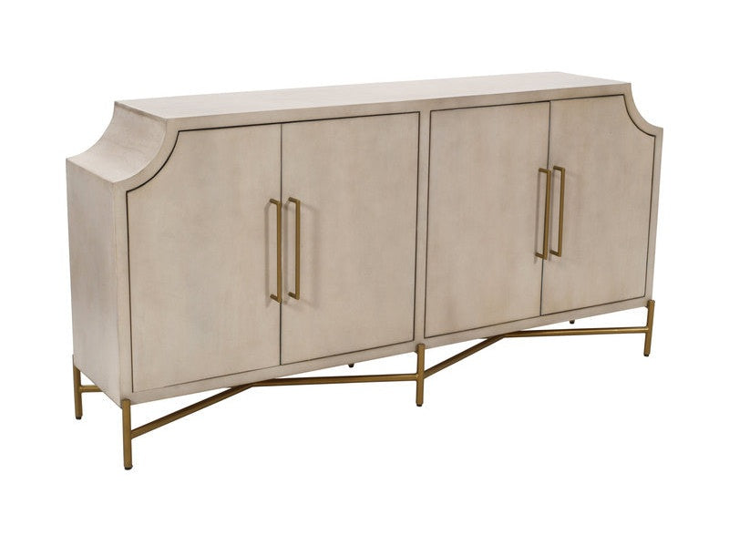 Capital Cream/Gold Four-Door Sideboard by Crestview at Eve Furniture