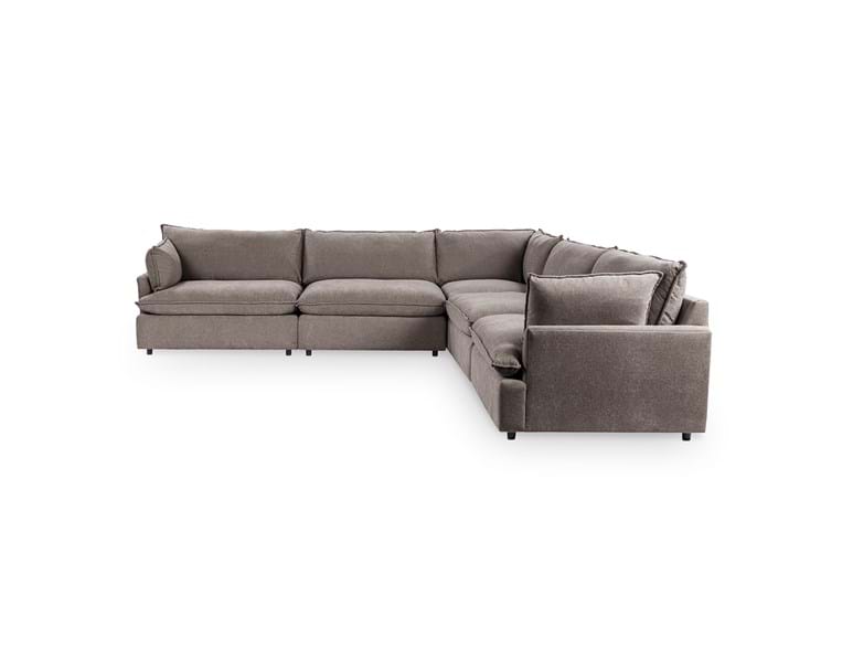 Caplan Charcoal Upholstered 5 Piece Modular Sectional by Classic Home at Eve Furniture