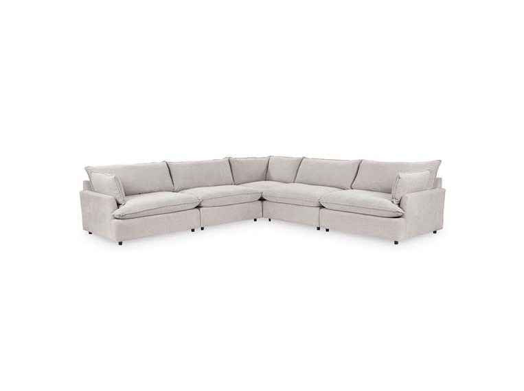 Caplan Gray Upholstered 5 Piece Modular Sectional by Classic Home at Eve Furniture