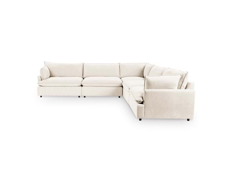 Caplan Ivory Upholstered 5 Piece Modular Sectional by Classic Home at Eve Furniture