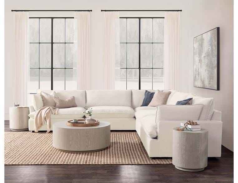 Caplan Ivory Upholstered 5 Piece Modular Sectional by Classic Home at Eve Furniture