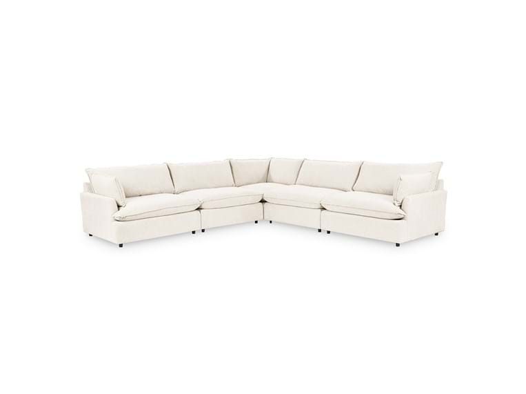 Caplan Ivory Upholstered 5 Piece Modular Sectional by Classic Home at Eve Furniture