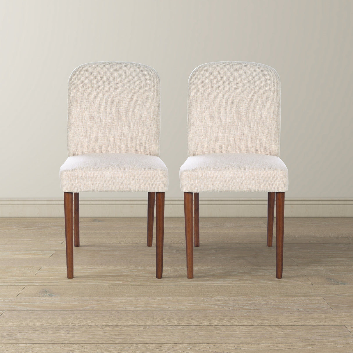 Capri Beige Fabric Dining Chair (Set Of 2) by Ashcroft Imports at Eve Furniture