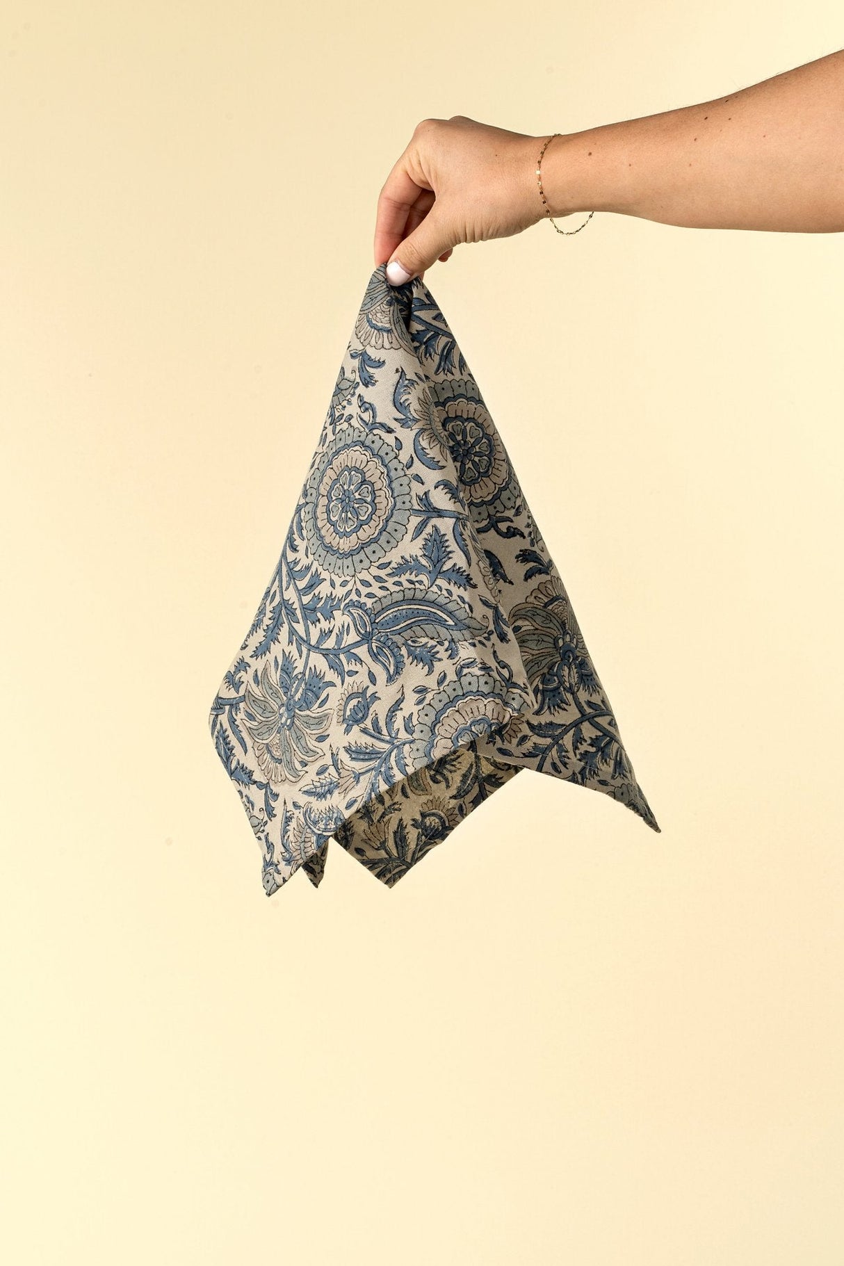 Capri Block Print Napkins S/4, Set of 4 by Mercana at Eve Furniture