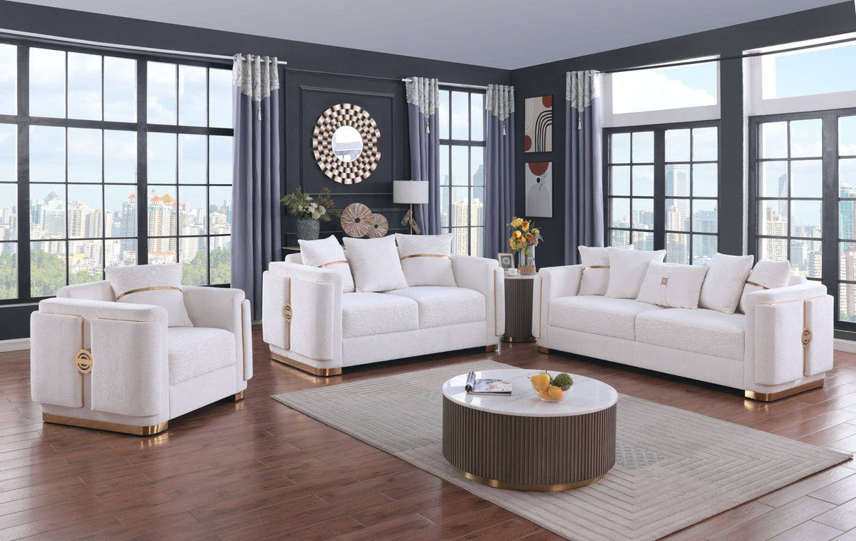 Capri White Living room Set by New Era Innovations at Eve Furniture