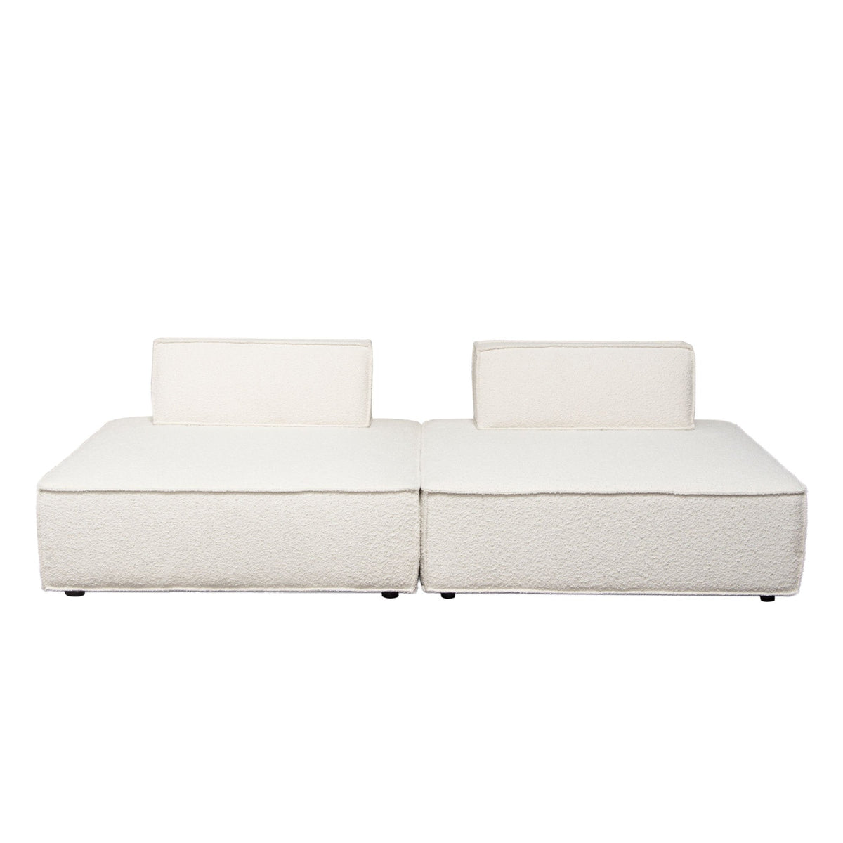 Cara Ivory Boucle 2-Pc Sectional by Diamond Sofa at Eve Furniture