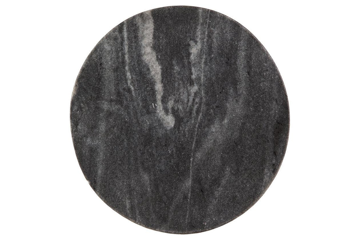 Caramont Black/White/Gold Finish Accent Table by Ashley at Eve Furniture