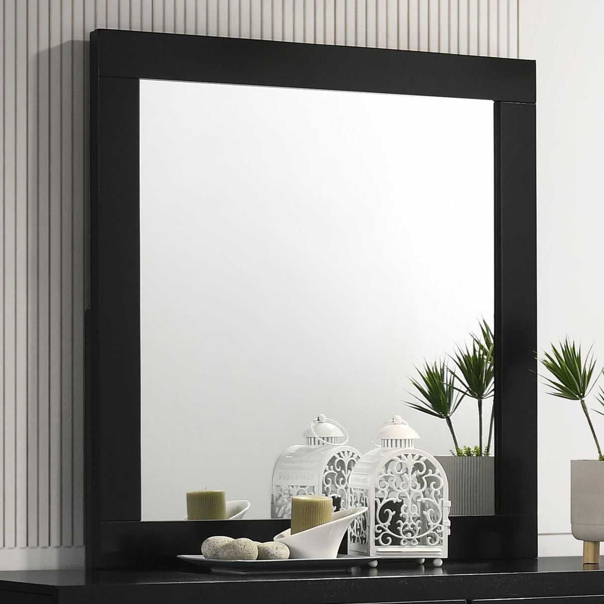 Caraway Black Dresser Mirror by Coaster at Eve Furniture