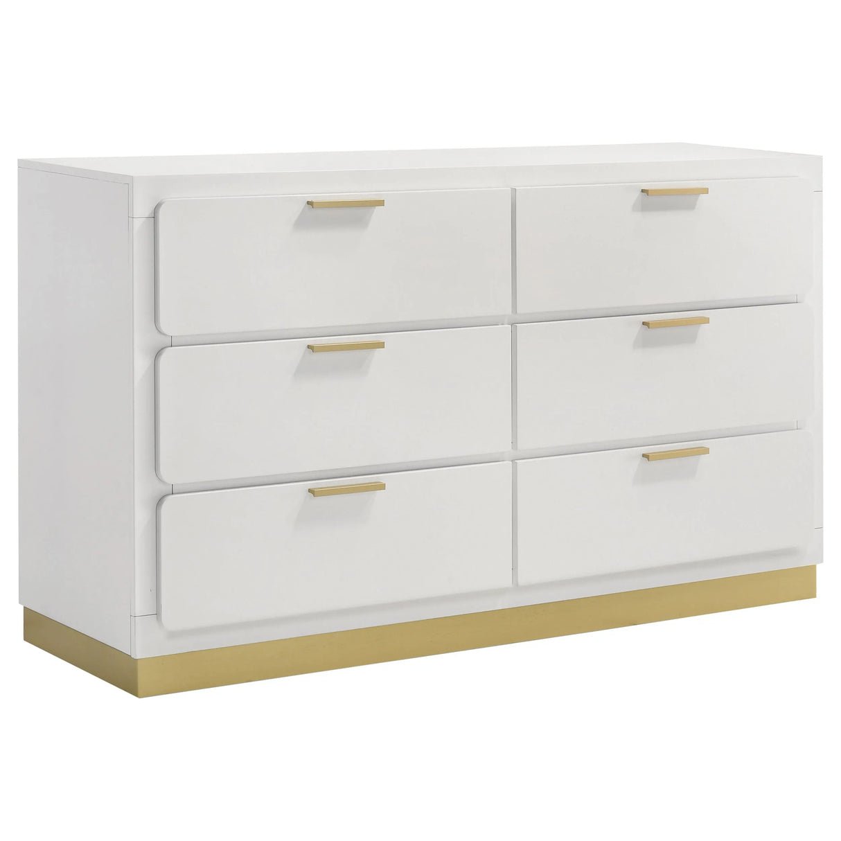 Caraway White/Grey 5-Piece Eastern King Bedroom Set with LED Headboard by Coaster at Eve Furniture