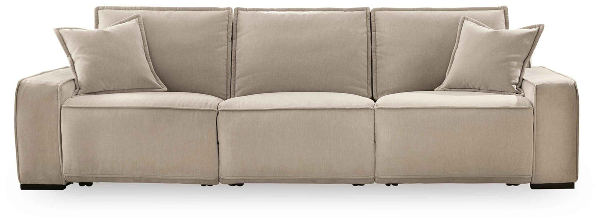 Carceri Cashmere 3-Piece Power Sectional Reclining Sofa by Ashley at Eve Furniture