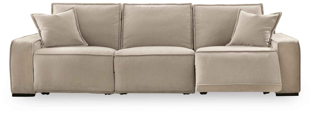 Carceri Cashmere 3-Piece Power Sectional Reclining Sofa by Ashley at Eve Furniture