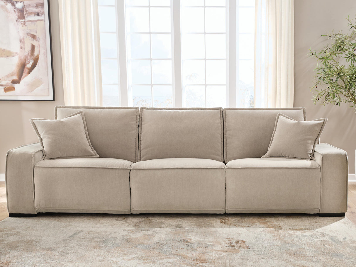 Carceri Cashmere 3-Piece Power Sectional Reclining Sofa by Ashley at Eve Furniture