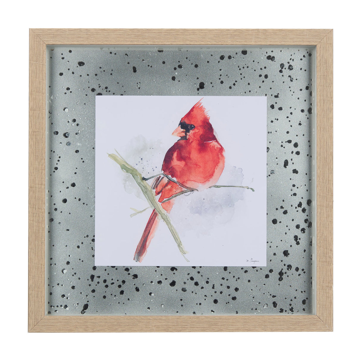 Cardinal I by Mercana Studio a Hand Embellished Textured Framed Art Print Matted under Glass by Mercana at Eve Furniture
