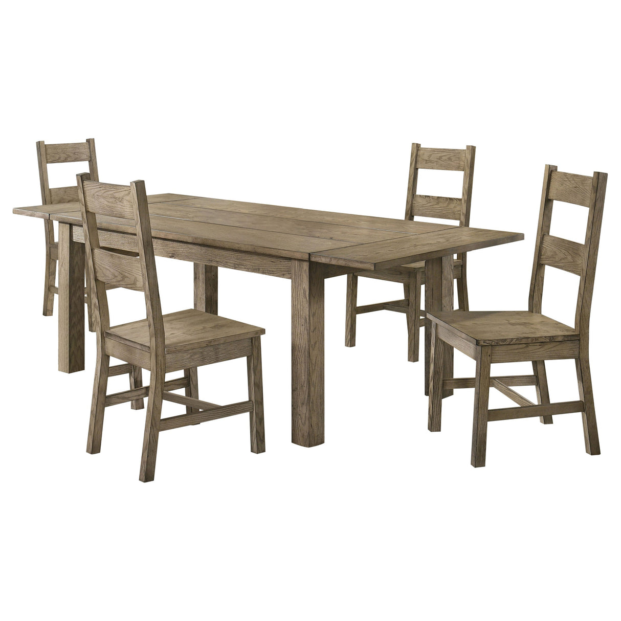 Cardova Vineyard Oak 5-piece Extension Table Dining Set by Coaster at Eve Furniture