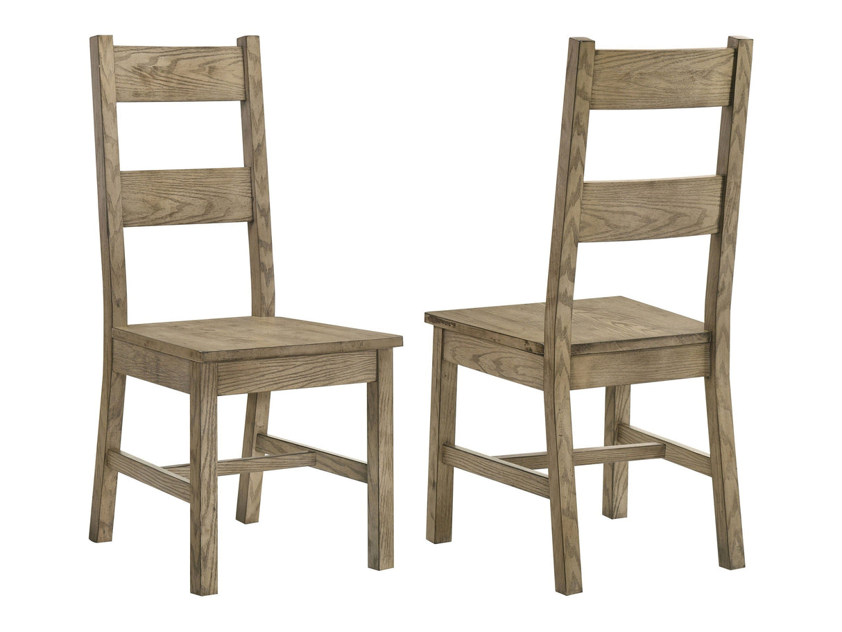 Cardova Vineyard Oak Solid Wood Dining Side Chair (Set of 2) by Coaster at Eve Furniture