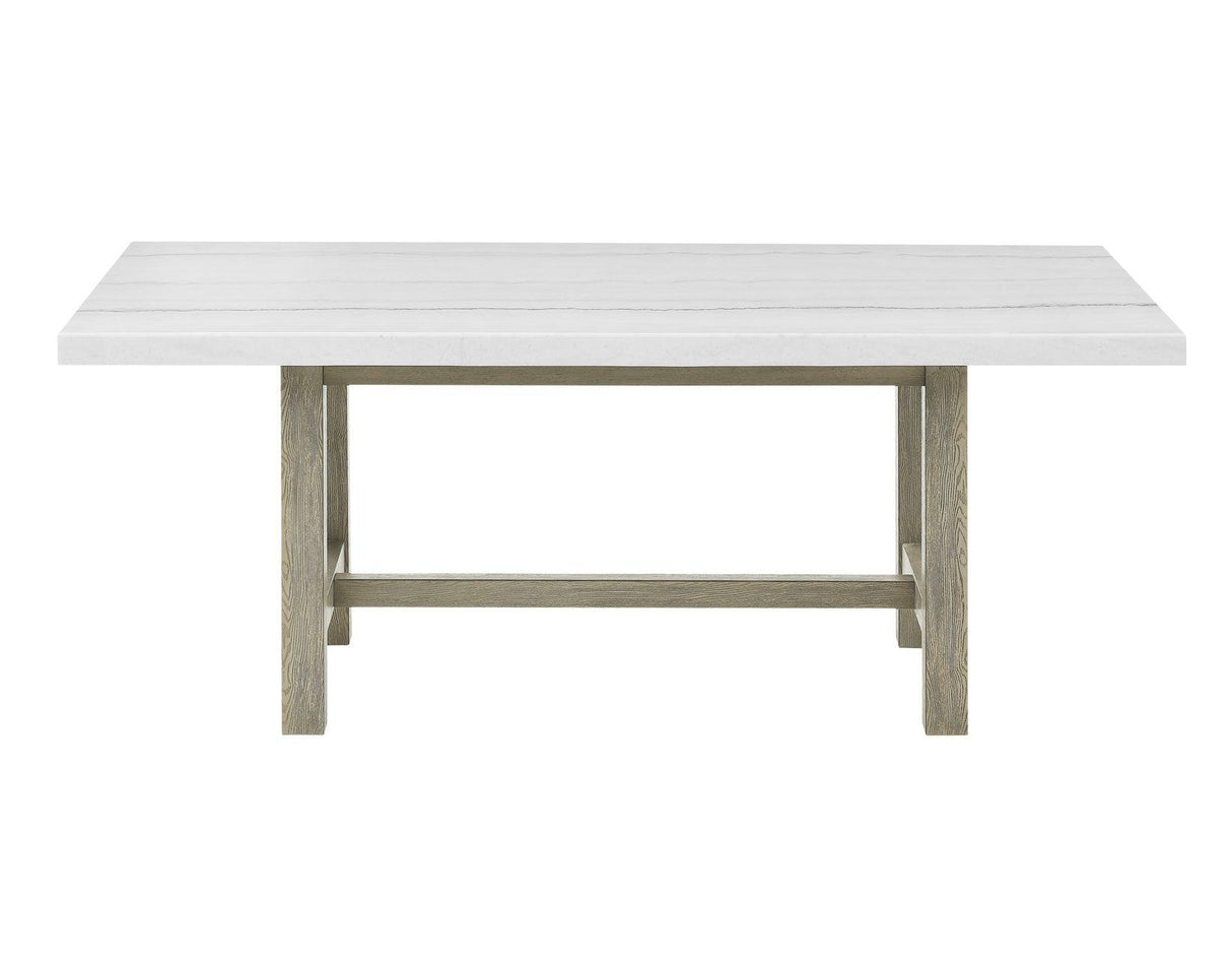 Carena 78-inch White Marble Table by Steve Silver at Eve Furniture