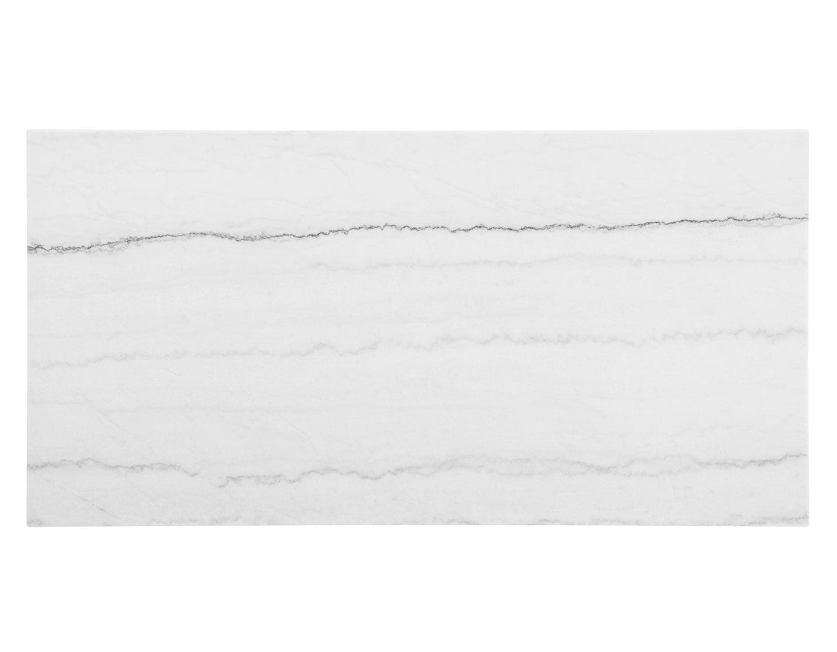 Carena 78-inch White Marble Table by Steve Silver at Eve Furniture