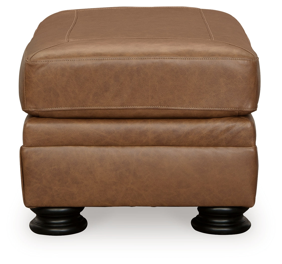 Carianna Chair and Ottoman in Caramel by Ashley at Eve Furniture