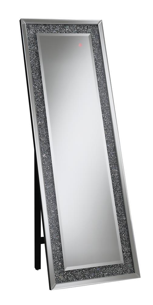 Carisi Silver Rectangular Standing Mirror with LED Lighting by Coaster at Eve Furniture
