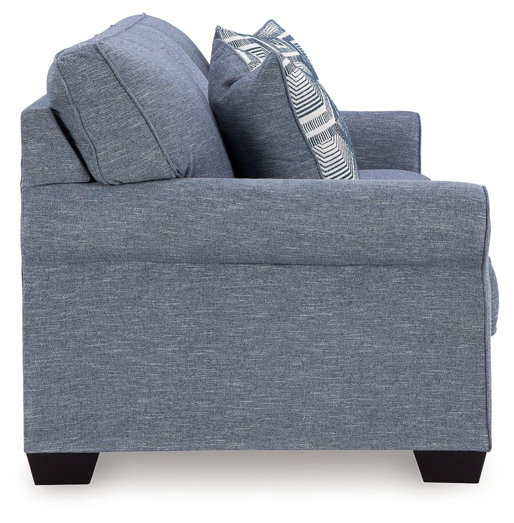 Carissa Manor Denim Performance Fabric Queen Sofa Sleeper by Ashley at Eve Furniture