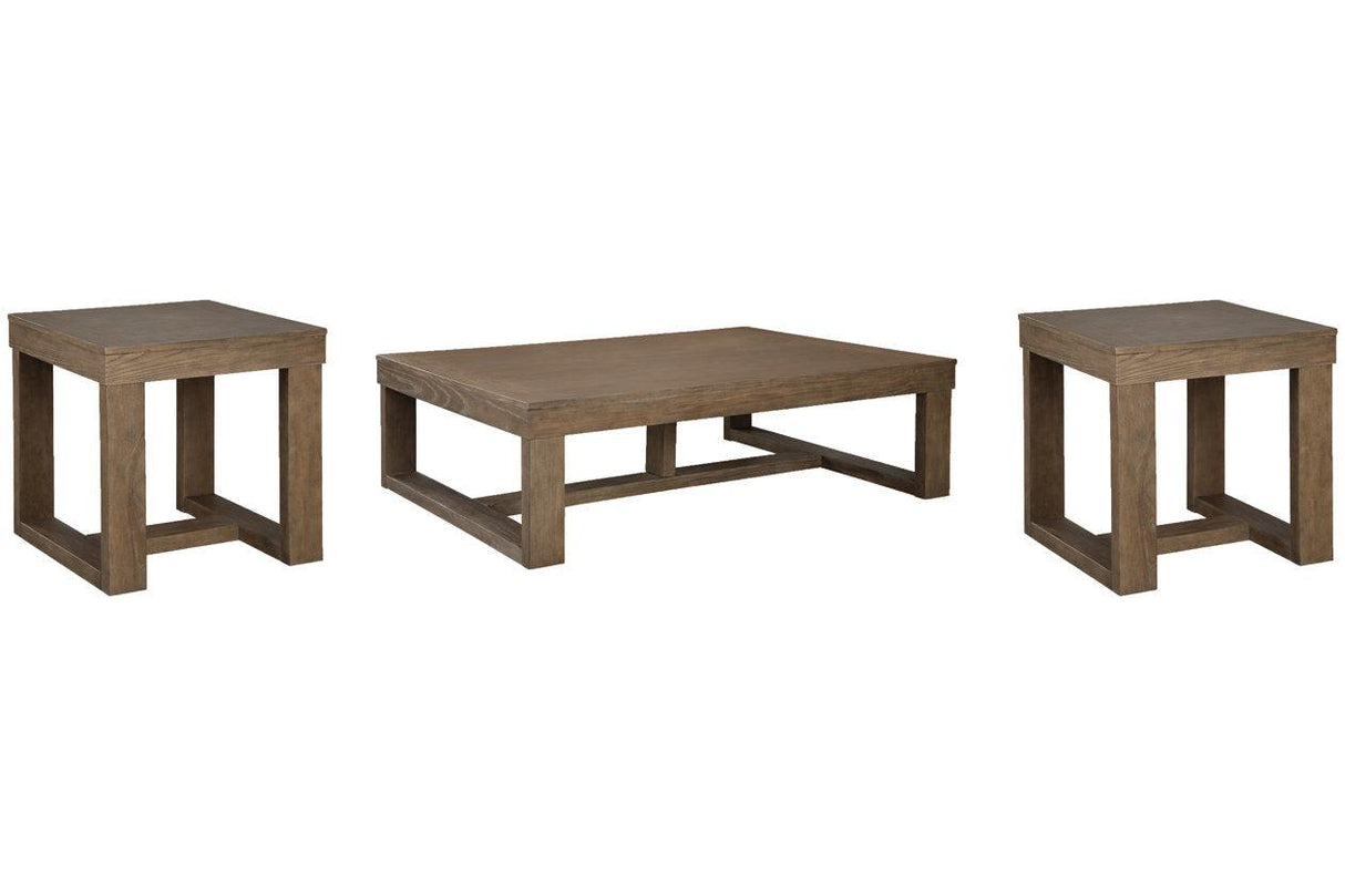 Cariton Gray Coffee Table and 2 End Tables by Ashley at Eve Furniture