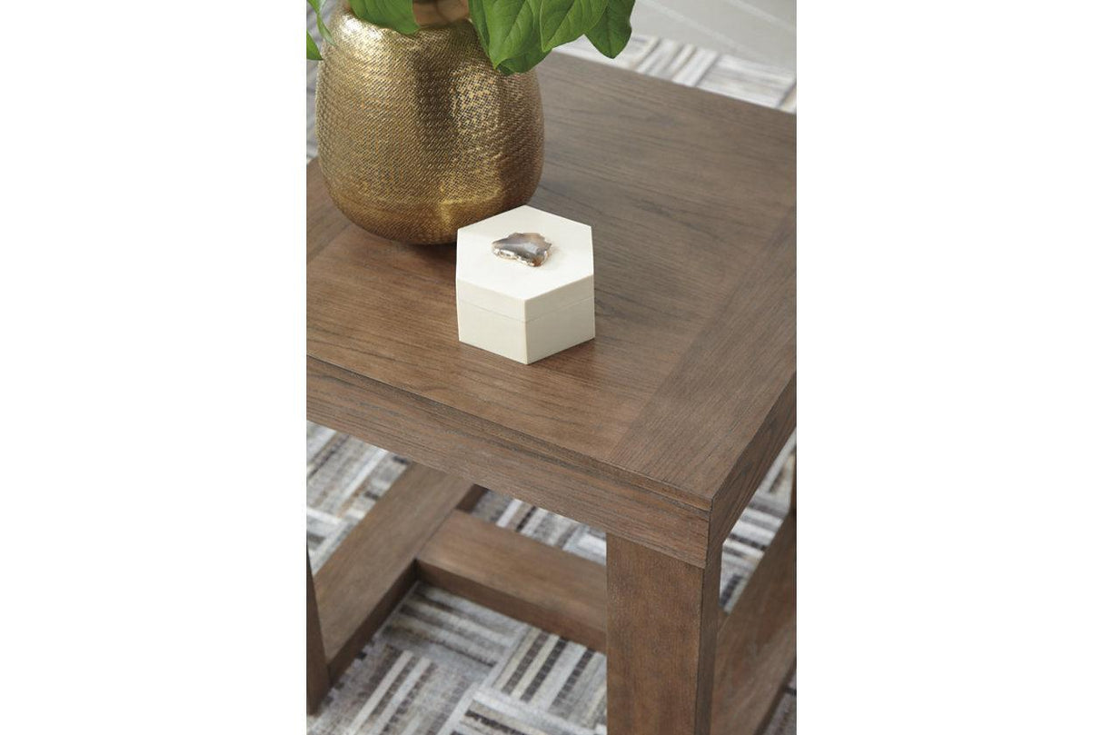 Cariton Gray End Table by Ashley at Eve Furniture