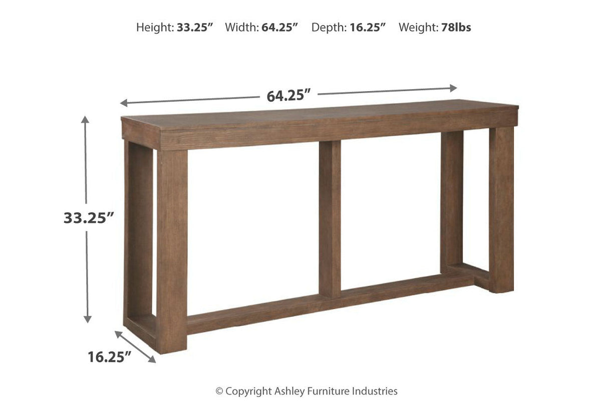 Cariton Gray Sofa/Console Table by Ashley at Eve Furniture