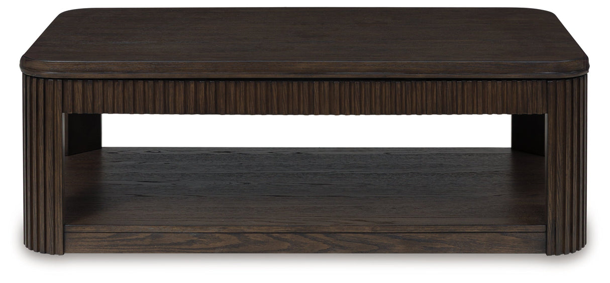 Carlibrie Warm Brown Lift-Top Coffee Table by Ashley at Eve Furniture