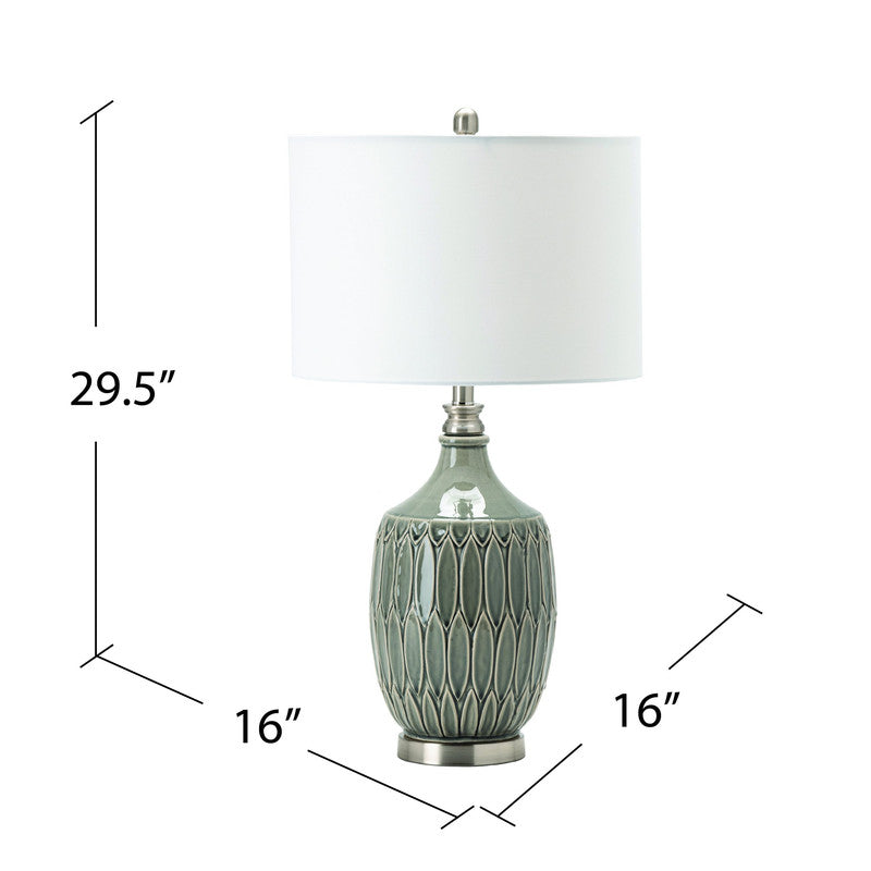 Carlisle Grey Table Lamp by Crestview at Eve Furniture