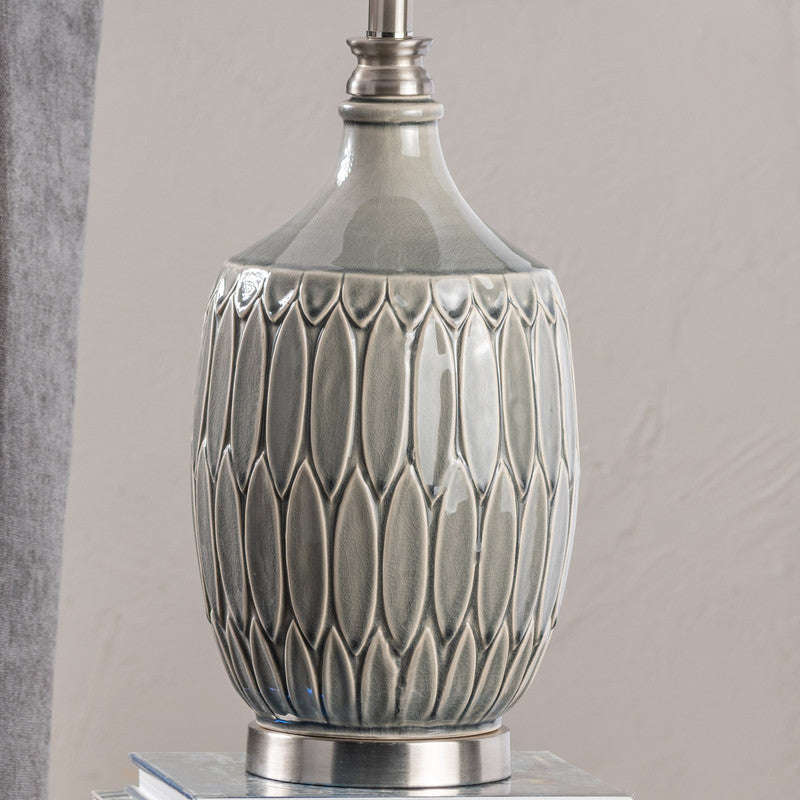 Carlisle Grey Table Lamp by Crestview at Eve Furniture
