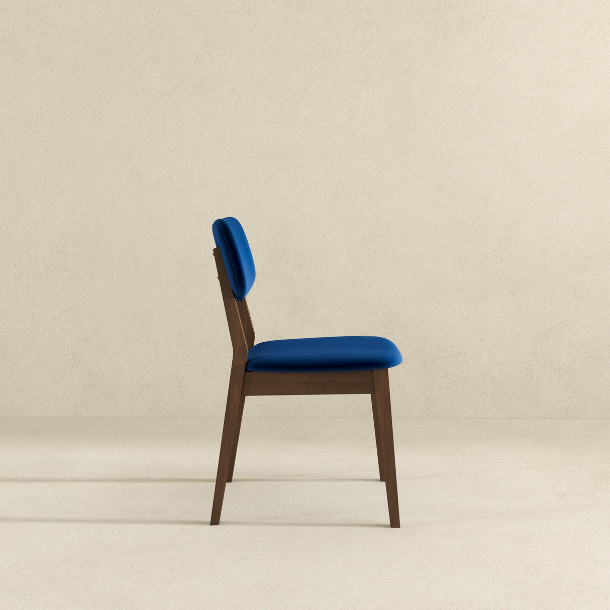 Carlos Blue Velvet Solid Back Side Chair (Set Of 2) by Ashcroft Furniture at Eve Furniture