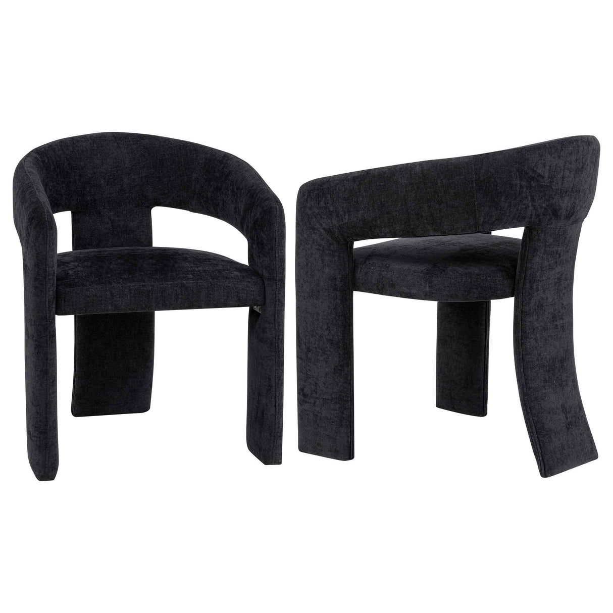 Carlow Black Upholstered Dining Arm Chair (Set of 2) by Coaster at Eve Furniture